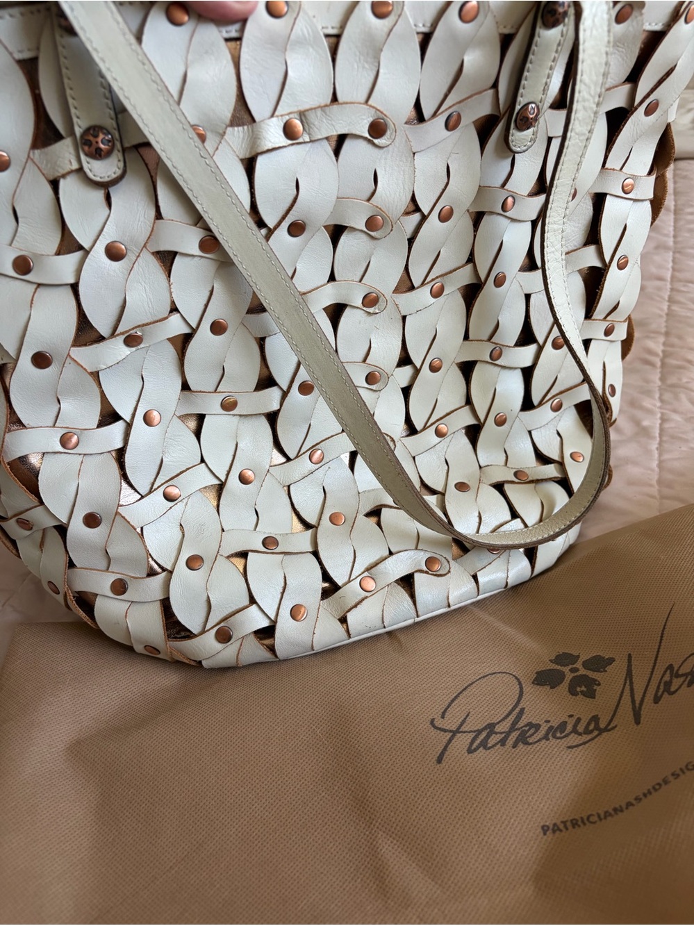 Patricia Nash Twisted Braid Mizzana Leather Tote